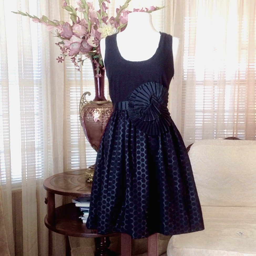 Wendy Katlen Black Polka Dot Dress